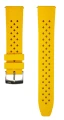Pasek do zegarka WB Original - żółty gumowy pasek jak plaster miodu