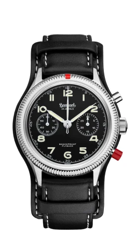Hanhart - 417 ES Heritage Flyback, 42mm, pasek skórzany