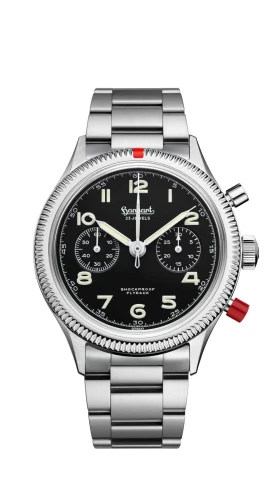 Hanhart - 417 ES Heritage Flyback, 42mm, stalowa bransoleta